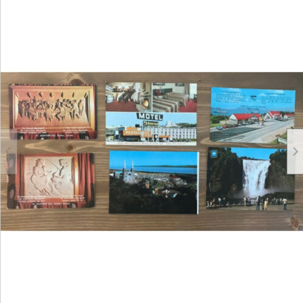 6 Vintage Montreal Quebec Canada Postcards Landscape Bourgault Art Scenes 1970s